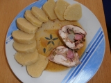Kuřecí roláda s bramborovým knedlíkem recept