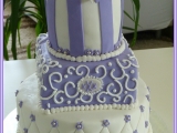 Svatební dort fialovobílý recept