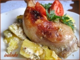 Hořčično-medové kuře s bramborami recept