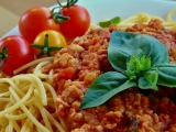 Sójové boloňské špagety recept