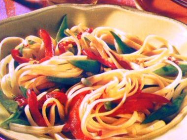 Špagety s fazolkami a paprikou