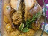 Pečené kuře s nádivkou z polenty recept