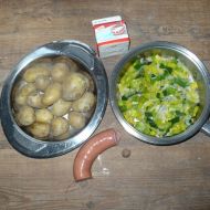 Zapečené brambory s pórkem recept