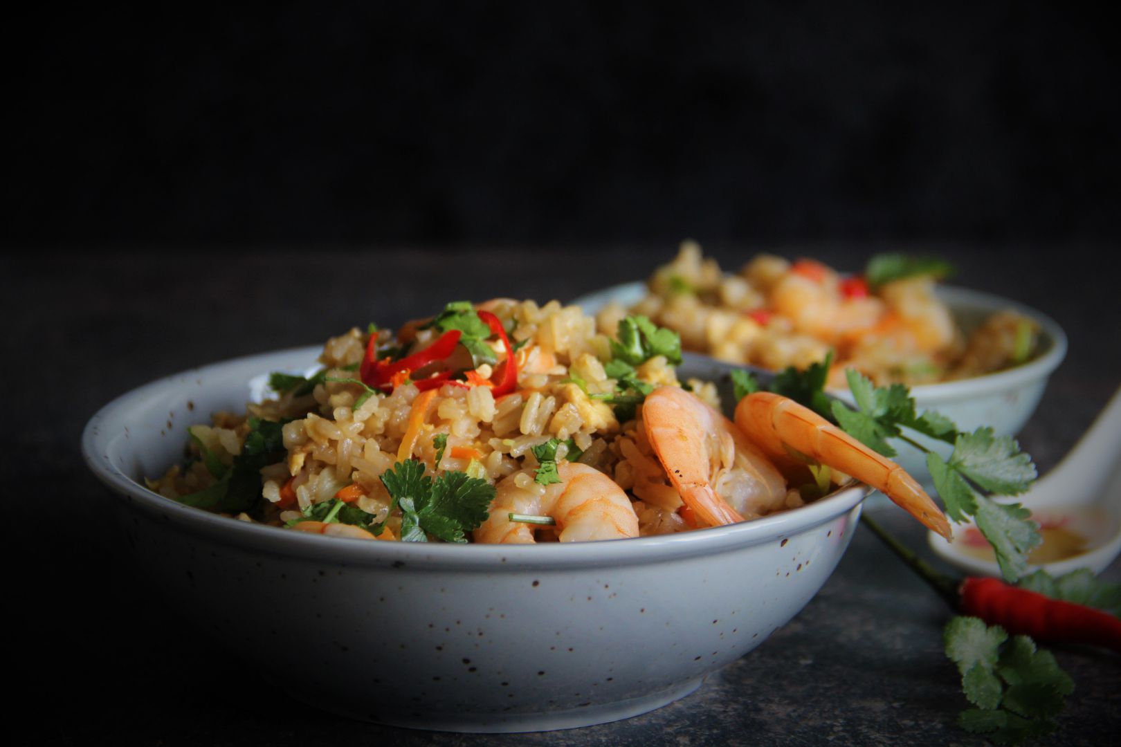 Thajská smažená rýže s krevetami a pikantní zálivkou recept ...