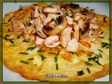 Omeleta s lososem a žampiony recept