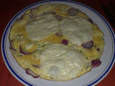 Ředkvičková omeleta s nivou
