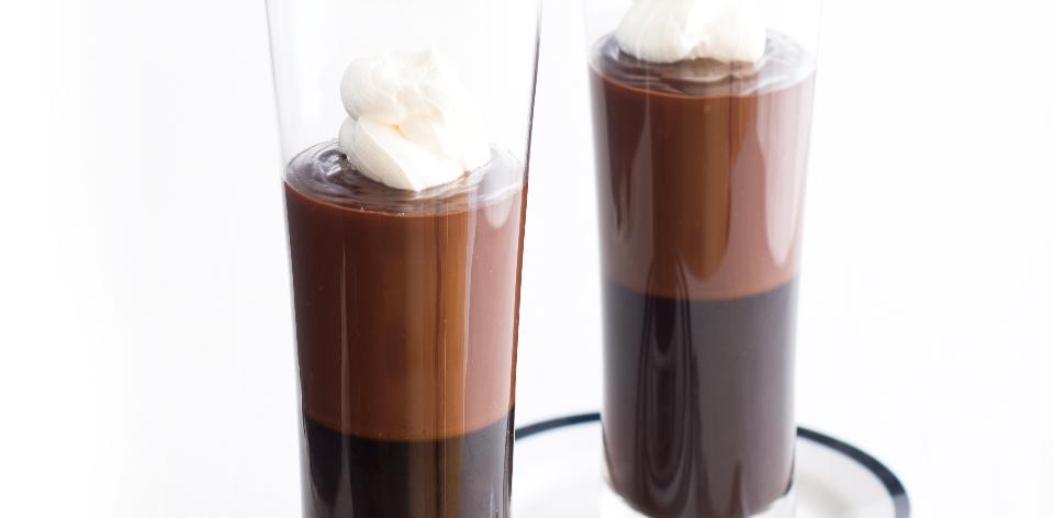 Čokoládový pohár s ledovou kávou