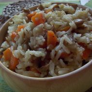 Houbovo-mrkvové rizoto recept