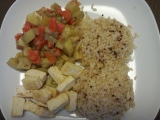 Zelenina s tofu a rýží recept