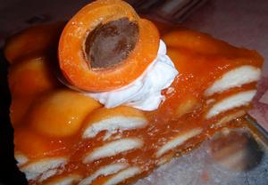 Meruňkový dort (řez)  nepečený