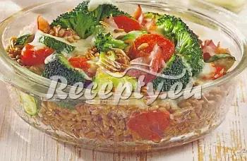 Zapečená špalda s brokolicí recept  zeleninové pokrmy