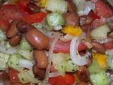 Zeleninový salát s fazolemi recept