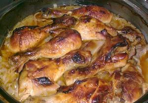Pečené kuře  Medová kuřecí stehna