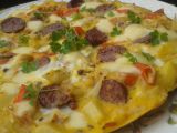 Zelná omeleta s klobásou recept