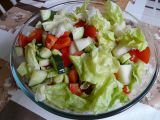 Zeleninový salát se žlutým melounem recept