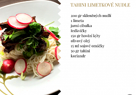 Tahini limetkové nudle recept