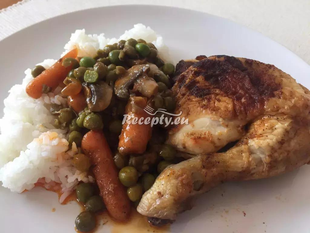 Kuře s mrkví a hráškem recept  drůbeží maso