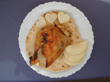 Kuře s česnekem a sýrem