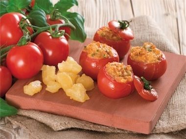 Pečená rajčata plněná tvarůžly
