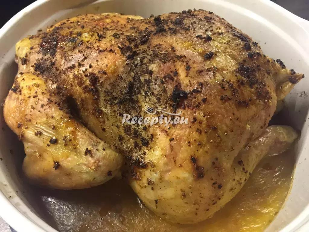 Pečené kuře na česneku a bylinkách recept  drůbeží maso ...
