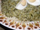Nivový špenát s těstovinami a vajíčkem recept