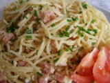Špagety na slanině s česnekem recept