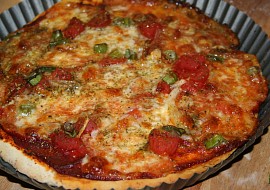 Celozrnná vegetariánská pizza  bez kynutí recept