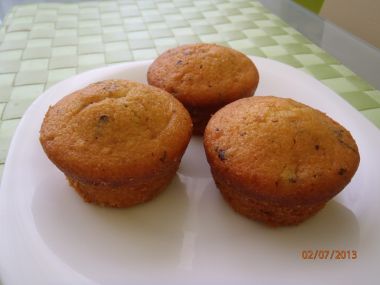 Čokoládovo-třešňové muffiny