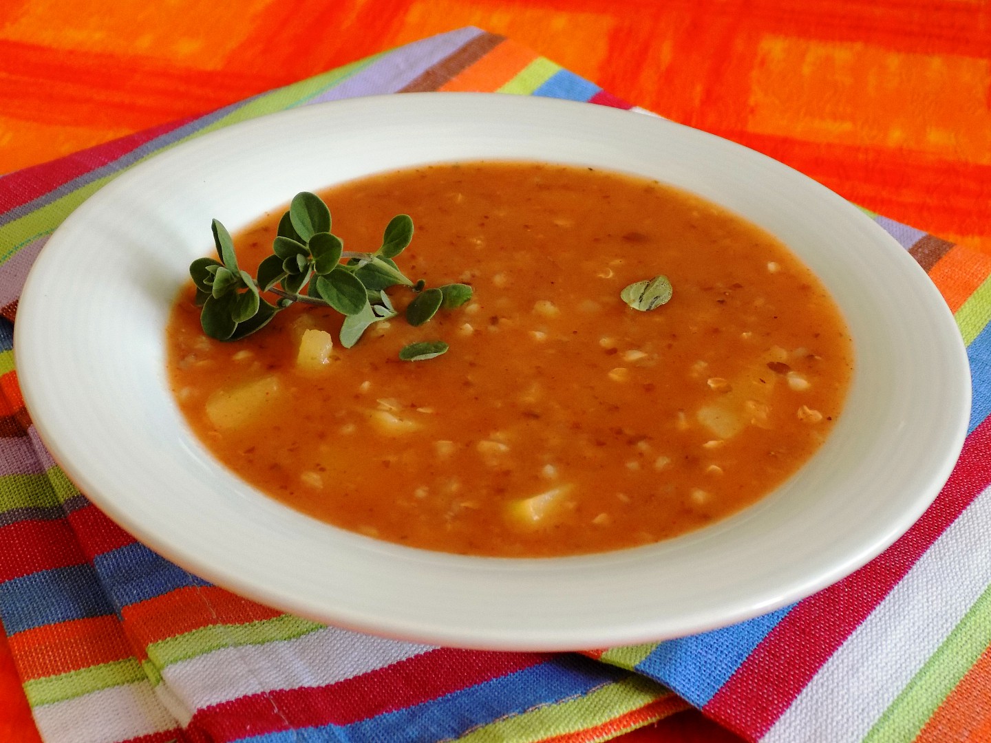 Česneková polévka s pohankou recept