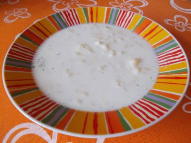 Mléčná polévka s těstovinami