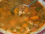 Fazolová polévka se zeleninou a strouháním recept