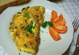 Rychlá vaječná omeleta se žampiony recept