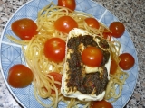 Přírodní šmakoun zapečený se špagetami v MW recept ...