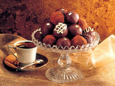 Čokoládové lanýže s kávou