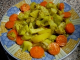 Brokolice brambory, mrkev  v páře a rychlovka neskutečně dobrá ...