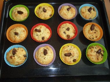 Tvarohové muffiny s kousky čokolády