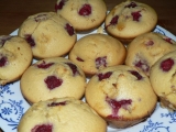 Vanilkové muffiny s malinami recept