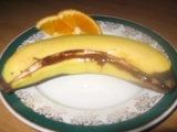 Pečený banán s čokoládou recept