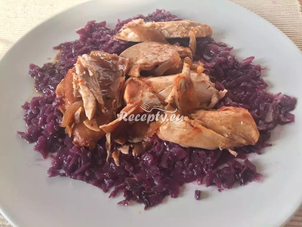 Opékané kuře s červeným zelím recept  drůbeží maso