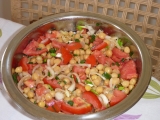 Salát z cizrny a hummus recept