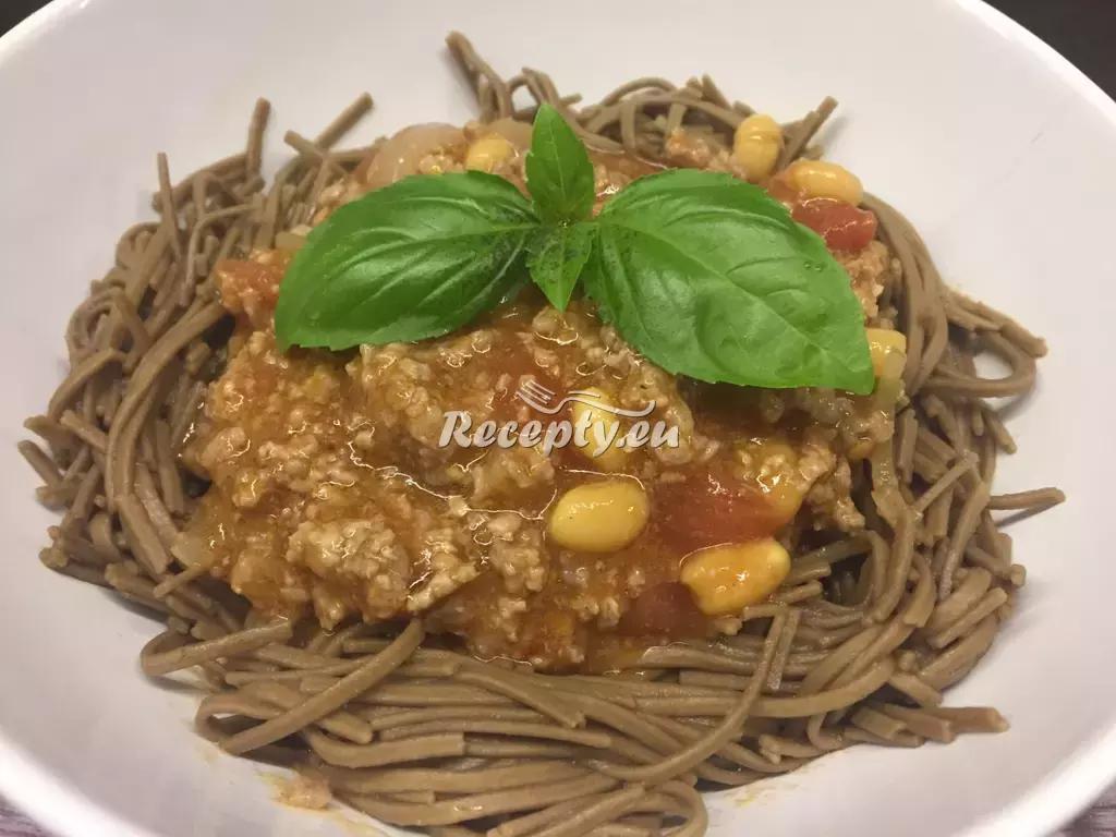 Špagety s mletým masem a rajčaty recept  těstoviny