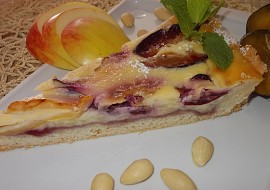 Smetanovo-pudingový koláč s ovocem recept