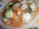 Zeleninová polévka s jáhlovými knedlíčky recept