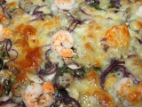 Pizza  mangold, krevety ... recept