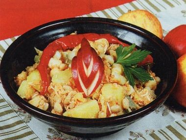Večeře 100  Fazolovo-bramborový salát