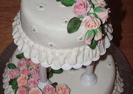 Růže  svatební dort recept