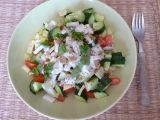 Zeleninový salát s jogurtovým dresingem recept