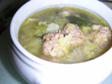 Kapustová (kelová) polévka s masovými knedlíčkami recept ...