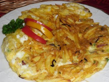 Bramborová omeleta ze syrových brambor