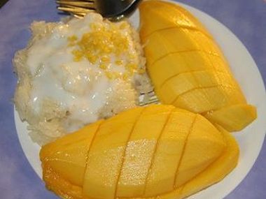 Mangová rýže  Khao Niao Mamuang